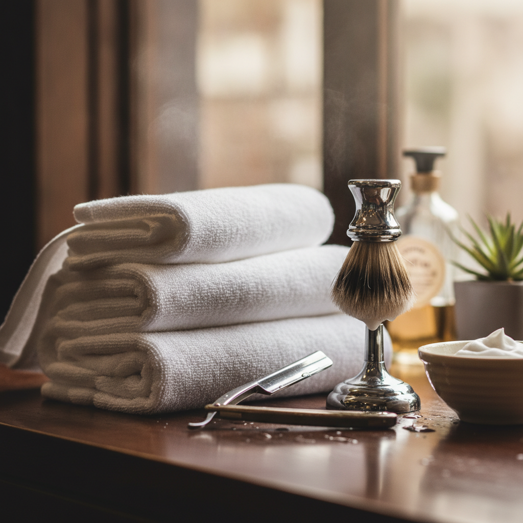 Hot Towel Shave - No Face and No Text